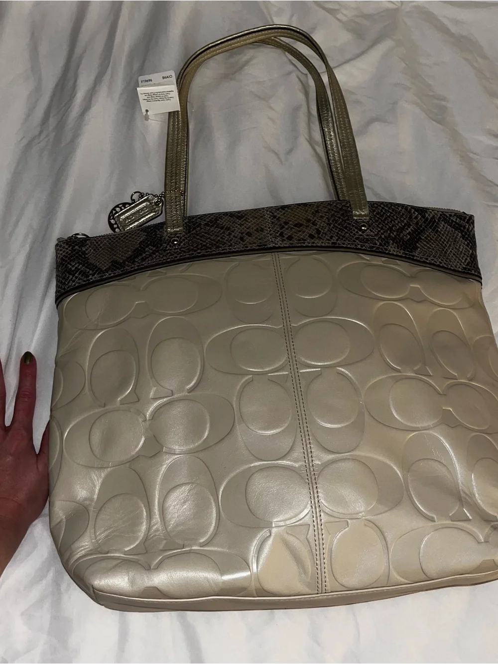 Coach | Laura Embossed Exotic Tote